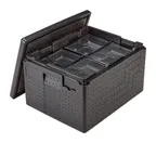 image of Cambro EPPMTSW110 Cam GoBox Insulated Food Pan Carrier, Top Load, Black, 24 Tray Capacity, EPP Construction