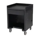 image of Cambro ES28110 Equipment Stand, 28"W x 28"D x 39"H, Polyethylene, Black, NSF, (4) 5" Casters