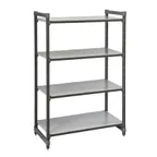 image of Cambro EXU182464S4480 Camshelving® Elements 4-Shelf Solid Starter Unit - 18" x 24" x 64"
