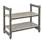 image of Cambro EXU183630V2480 Camshelving Elements Stationary Starter Unit, 18W X 36L X 30H, 2-Tier, Brushed Graphite