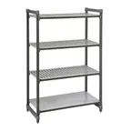 image of Cambro EXU242472VS4480 Camshelving® Elements 4 Shelves Stationary Starter Unit - 24" x 24" x 72"