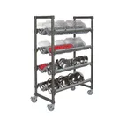 image of Cambro EXMU244878DRPKG 48" x 24" 78" Camshelving Elements XTRA Series Mobile Drying Rack Cart, Speckled Gray 
