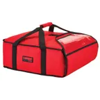 image of Cambro GBP216521 GoBag Pizza Delivery Bag, 16-1/2" x 18" x 6-1/2", Red, Nylon Exterior, (2) 16" or (3) 14" Pizza Capacity