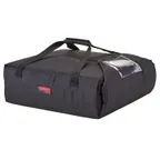 image of Cambro GBP220110 GoBag Pizza Delivery Bag, 20-3/4" x 21-3/4" x 6-1/2", Black Nylon Exterior, High Density Insulation, (2) 20" or (3) 18" Pizza Capacity
