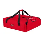 image of Cambro GBP220521 GoBag Pizza Delivery Bag, 20-3/4" x 21-3/4" x 6-1/2", Red Nylon Exterior, High Density Insulation, (2) 20" or (3) 18" Pizza Capacity