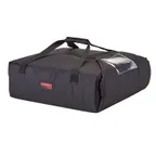 image of Cambro GBPP212110 GoBag Premium Pizza Delivery Bag, 12-1/2" x 13-3/4" x 6-1/2", 2 x 12" Pizza Capacity, Nylon, Black, High Density Insulation, Made in USA