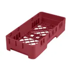 image of Cambro HBR258416 Camrack Base Rack, Half Size, 1 Compartment, Polypropylene, Cranberry Red, 19-3/4" x 9-7/8"