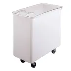 image of Cambro IB36148 Mobile Ingredient Bin, 34‑Gallon White PE with Sliding Cover, 4 3″ Casters, NSF