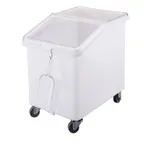 image of Cambro IBS37148 Mobile Bin, 37‑Gallon White Polyethylene, Sliding Lid, Front S‑Hook, 3″ Casters, NSF
