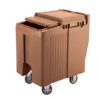 image of Cambro ICS175L157 Plastic Mobile Ice Bin / Ice Caddy, 175 lb, Coffee Beige