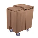 image of Cambro ICS175T157 Plastic Tall Mobile Ice Bin / Ice Caddy, 175 lb, Coffee Beige