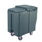 image of Cambro ICS175T191 Plastic Tall Mobile Ice Bin / Ice Caddy, 175 lb, Granite Gray