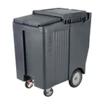 image of Cambro ICS200TB191 Plastic Tall Mobile Ice Bin / Ice Caddy, 200 lb, Granite Gray