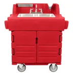 image of Cambro KSC402158 Camkiosk® Hand Sink Cart, with 2 Compartment Sink
