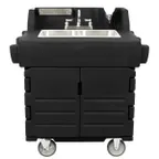 image of Cambro KSC402426 Camkiosk® Hand Sink Cart, with 2 Compartment Sink