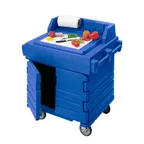 image of Cambro KWS40186 Mobile Modular CamKiosk® Counter/Work Station, Navy Blue, Enclosed Base w/ Storage