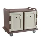 image of Cambro MDC1418S20194 Granite Sand 20 Tray Insulated Meal Delivery Cart w/ 2 Compartments