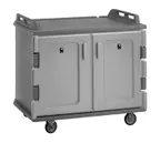 image of Cambro MDC1418S20615 Slate Blue 20 Tray Meal Delivery Cart w/ 2 Compartments