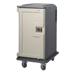 image of Cambro MDC1418T16191 Granite Gray 16 Tray Meal Delivery Cart w/ 2 Compartments
