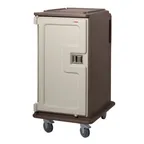 image of Cambro MDC1418T16194 Granite Sand 16 Tray Meal Delivery Cart w/ 2 Compartments