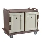 image of Cambro MDC1520S20194 Granite Sand 20 Tray Meal Delivery Cart for 15" x 20" Trays
