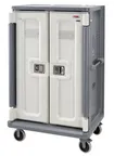 image of Cambro MDC1520T20191 Granite Gray 20 Tray Meal Delivery Cart w/ 2 Compartments