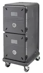 image of Cambro PCU2000HC615 Pro Cart Ultra™ Hot/Cold Food Pan Carrier w/ 1 Active Hot / 1 Active Cold Compartment 