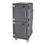 image of Cambro PCUHCSP615 2-Compartment Heated Holding Cabinet, 32 GN 1/1 Capacity, Polyethylene Exterior, Gray, Front Load, 4-Caster