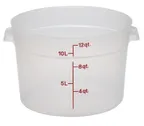 image of Cambro RFS12PP190 Round Storage Container,12 Qt 14‑7/8" Dia x 8‑3/8" H, Translucent Polypropylene