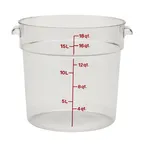 image of Cambro RFSCW18135 Round 18-qt (14-7/8" Dia × 12" H) Clear Polycarbonate Container, No Lid