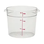 image of Cambro RFSCW6135 Round 6-qt Clear Polycarbonate, 9-15/16" Dia x 7-15/96" H, -40°F to 210°F, NSF