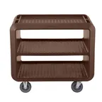 image of Cambro SC337131 Dark Brown Polyethylene Beverage / Service Cart Pro w/ 3 Shelves