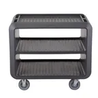 image of Cambro SC337615 Charcoal Gray Polyethylene Beverage / Service Cart Pro w/ 3 Shelves