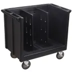 image of Cambro TDC30110 Adjustable Black Polyethylene Dish Cart, 23.25"W x 38.875"L, 500 lbs, NSF