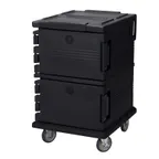 image of Cambro UPC1200110 Ultra Camcart Food Pan Carrier w/ 16 Pan Capacity, Black, Front Loading
