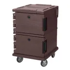 image of Cambro UPC1200131 Ultra Camcart Food Pan Carrier w/ Front Loading, (16) Pan Capacity, Dark Brown