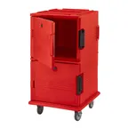 image of Cambro UPC1600158 Ultra Camcart® Insulated Food Pan Carrier - 24 Pan Capacity, Hot Red