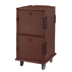 image of Cambro UPC1600SP131 Ultra Camcart® Brown Insulated Food Pan Carrier w/ Heavy-Duty Casters and Security Package