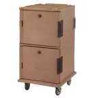 image of Cambro UPC1600SP157 Ultra Camcart® Insulated Food Pan Carrier w/ 24 Full Size Pans, Coffee Beige 