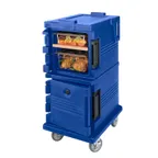 image of Cambro UPC600186 Ultra Camcarts® Navy Blue Insulated Food Pan Carrier w/ 8 Pan Capacity