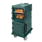 image of Cambro UPC600192 Ultra Camcarts® Granite Green Insulated Food Pan Carrier w/ 8 Pan Capacity