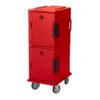 image of Cambro UPC800158 Ultra Camcart® Front Loading Hot Red Insulated Food Pan Carrier