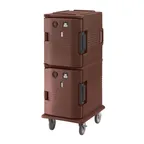 image of Cambro UPCH800131 "Full Height" 1-Section Heated Holding Cabinet, Solid Door, 20.5"W x 27.1"D x 54"H, Dark Brown, ENERGY STAR®