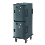 image of Cambro UPCH800192 "Full Height" 1-Section Heated Holding Cabinet, Solid Door, 12-Pan Capacity, Granite Green