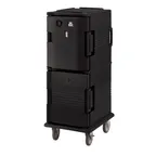 image of Cambro UPCHT800110 1-Section Heated Holding Cabinet, 20.5"W x 27"D, Black Poly, Holds 12 Pans, 230W, 110V