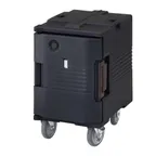 image of Cambro UPCHW400110 1-Section Heated Holding Cabinet, Solid Door, 18-1/8"W x 31-1/4"H, Polyethylene, Black, Mobile
