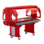 image of Cambro VBRHD5158 Versa Food Bar™ Serving Buffet, Hot Red, 5 ft. unit, (4) Pan