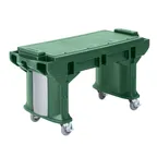 image of Cambro VBRTLHD5519 Versa Food Bar™ Work Table, Kentucky Green 5 ft. unit, (4) Pan