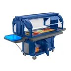 image of Cambro VBRU6186 Versa Food Bar™ Ultra Series Serving Buffet, Navy Blue, 6 ft. unit, (5) Pan