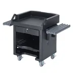 image of Cambro VCSWRHD110 Versa Cash Register Cart, 52-3/4L x 32W x 43-3/4H, Black, Polyethylene, Lockable Drawer, Adjustable Shelf